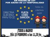 ¡Empleados Públicos temporales se manifiestan en  Madrid!