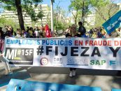El SPPLB y la FESEP estuvieron en la manifestación por la fijeza de Madrid