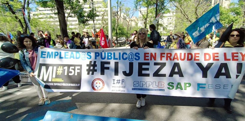 El SPPLB y la FESEP estuvieron en la manifestación por la fijeza de Madrid